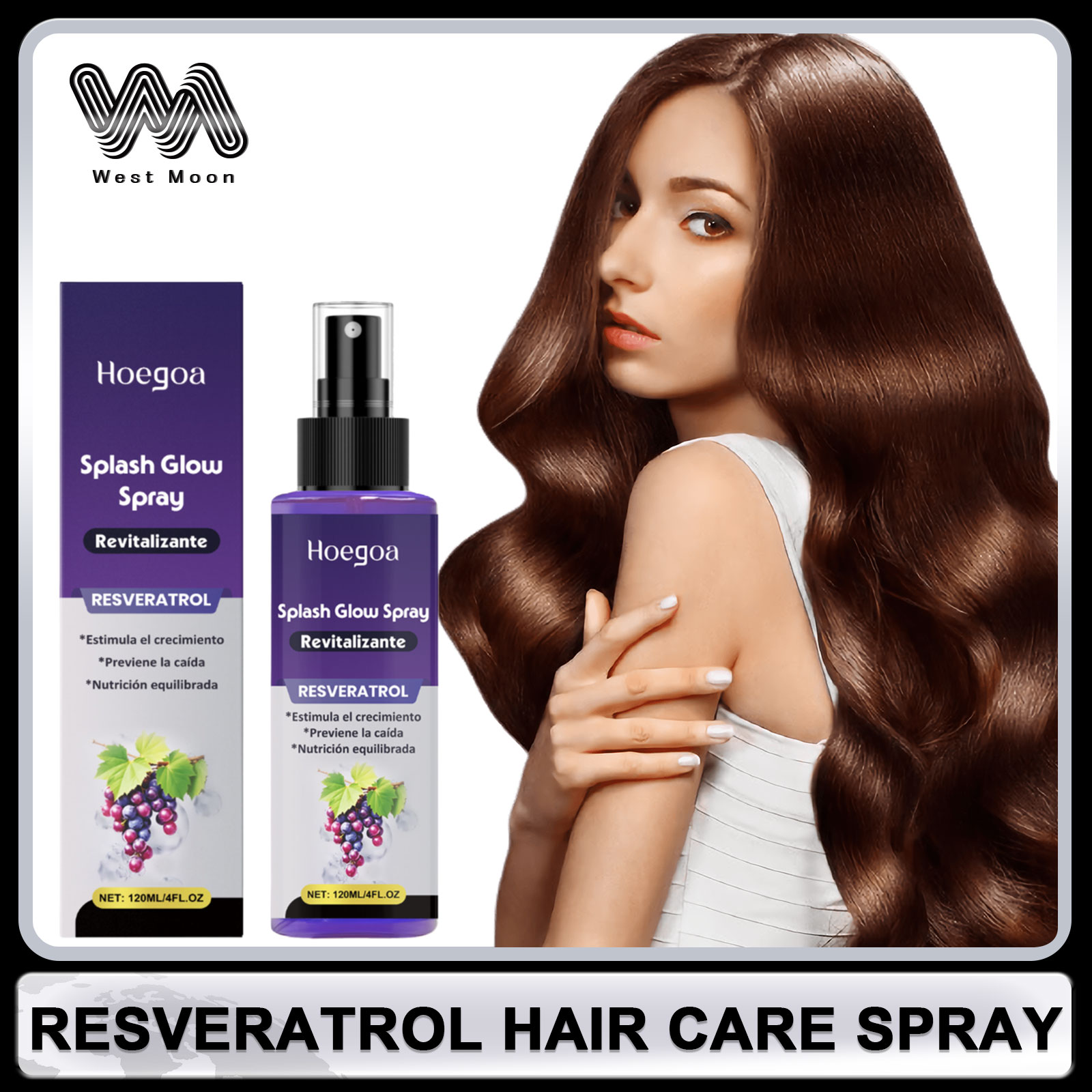 Hair Care Naturally - Resveratrol Semprotan Perawatan Rambut Anti Kebotakan