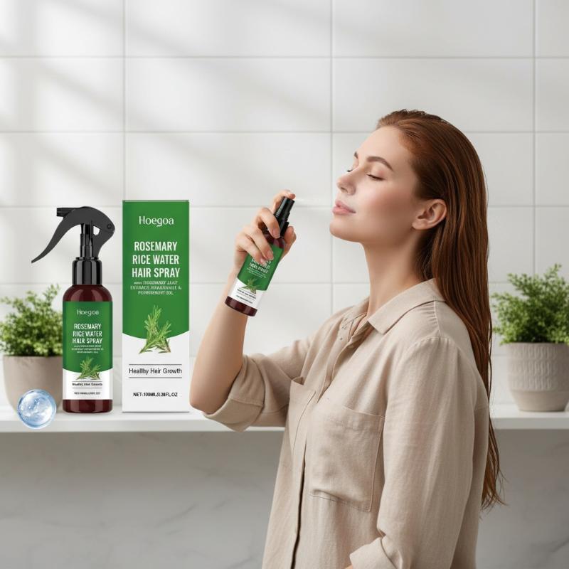 Hair Care With Rice Water - Semprotan Penumbuh Rambut Rosemary dengan Minyak