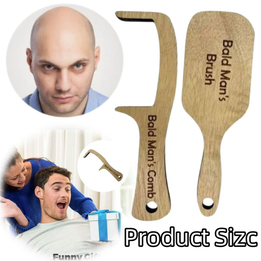 Hair Care Gift - Sisir Kayu untuk Pria Botak Hadiah