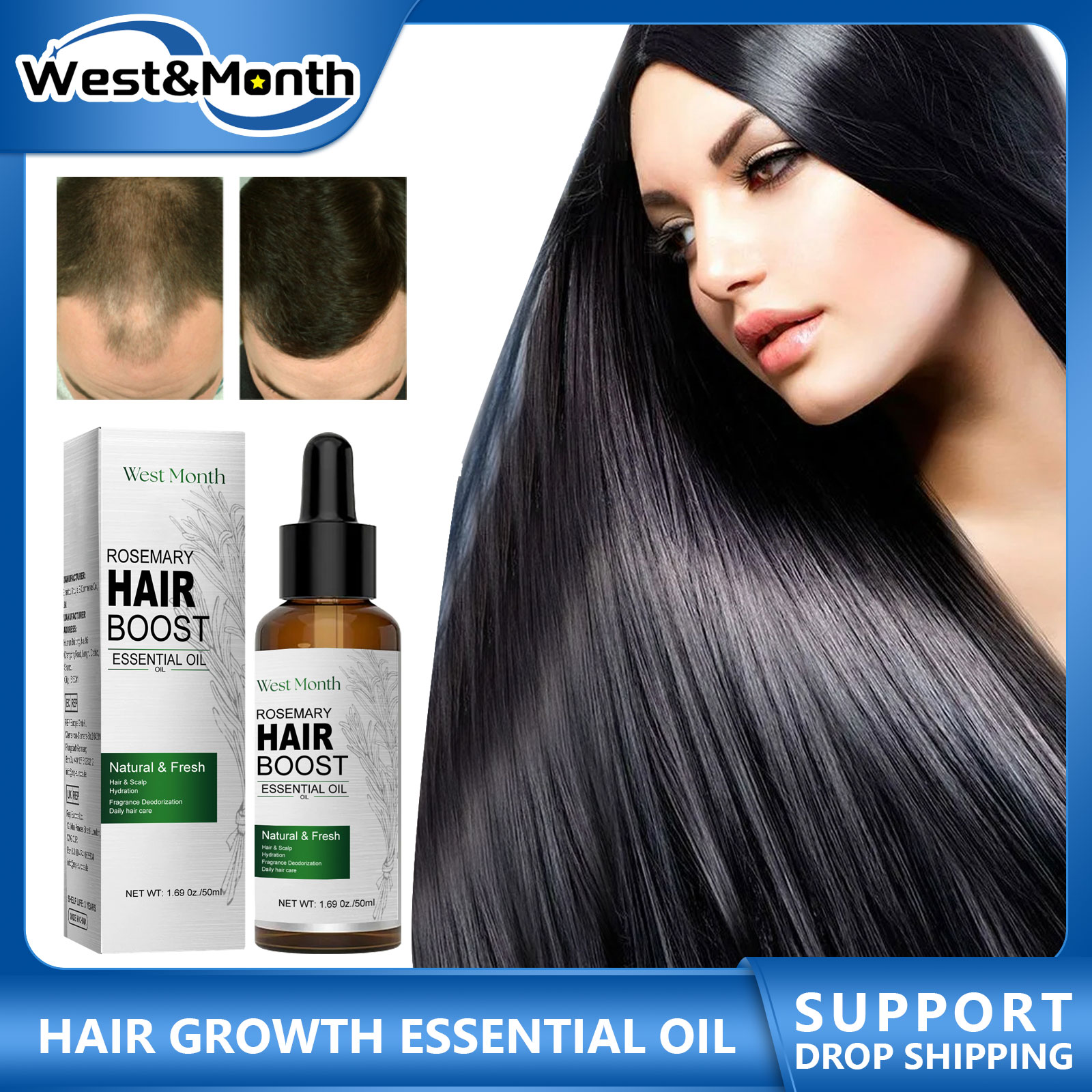 Rosemary Hair Oil - Minyak esensial penumbuh rambut Rosemary mencegah