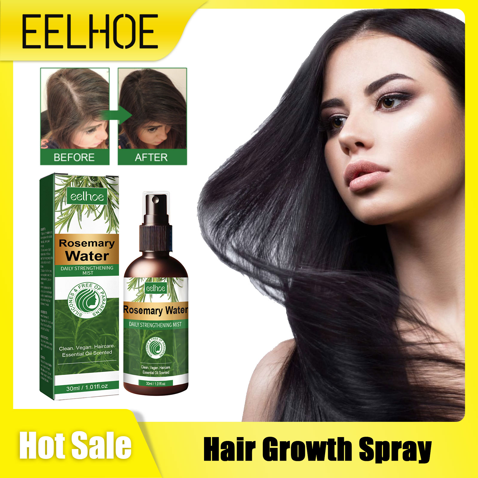 Hair Care Naturally - Rosemary semprotan untuk perawatan kulit kepala,