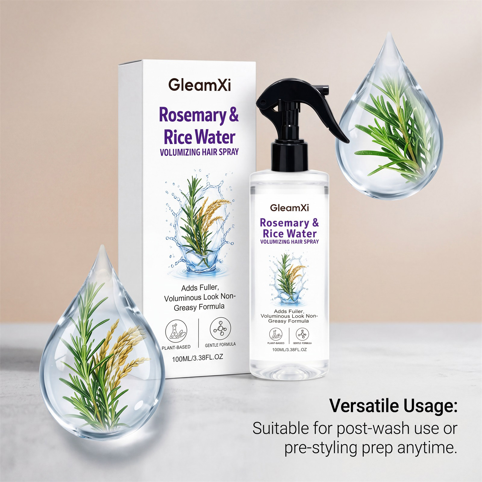 Semprotan Penambah Volume Ramb - Hair Care With Rice Water ulasan dan harga