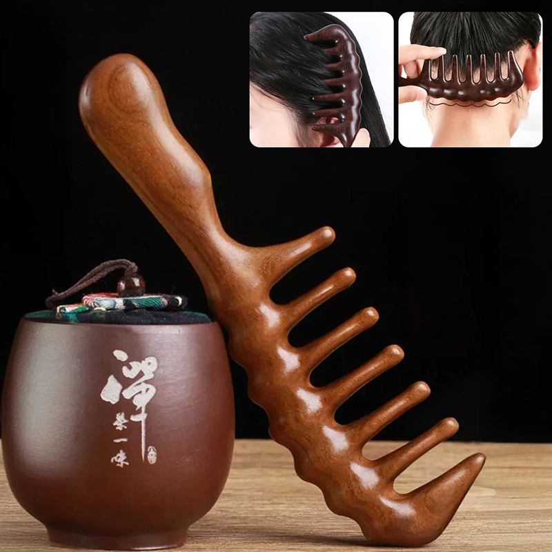 Sisir Rambut Kayu Cendana Alam - Hair Care Gift ulasan dan harga