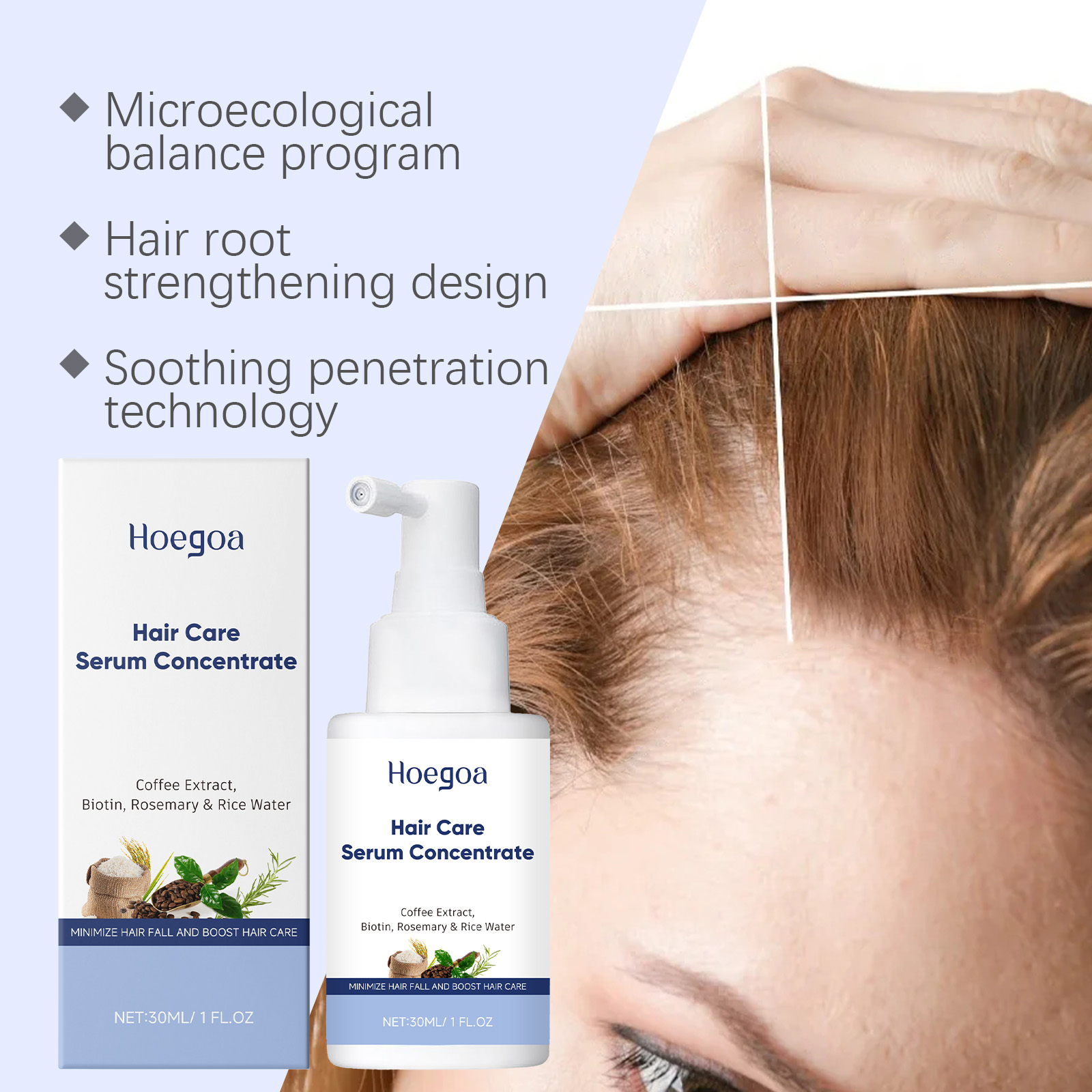 Serum Perawatan Rambut Kafein  - Hair Care With Rice Water ulasan dan harga